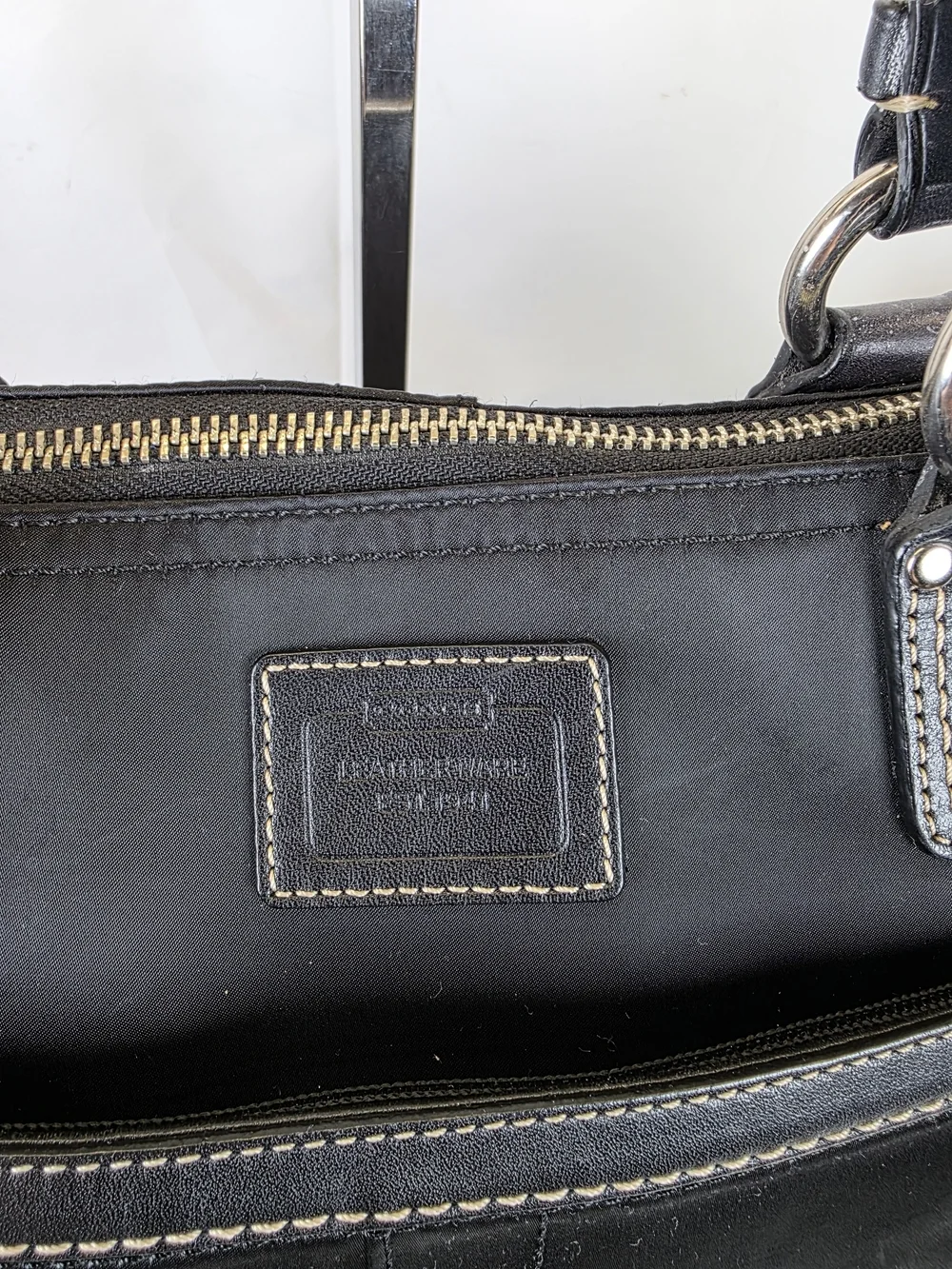 Coach Hampton Black Nylon Shoulder Tote Bag